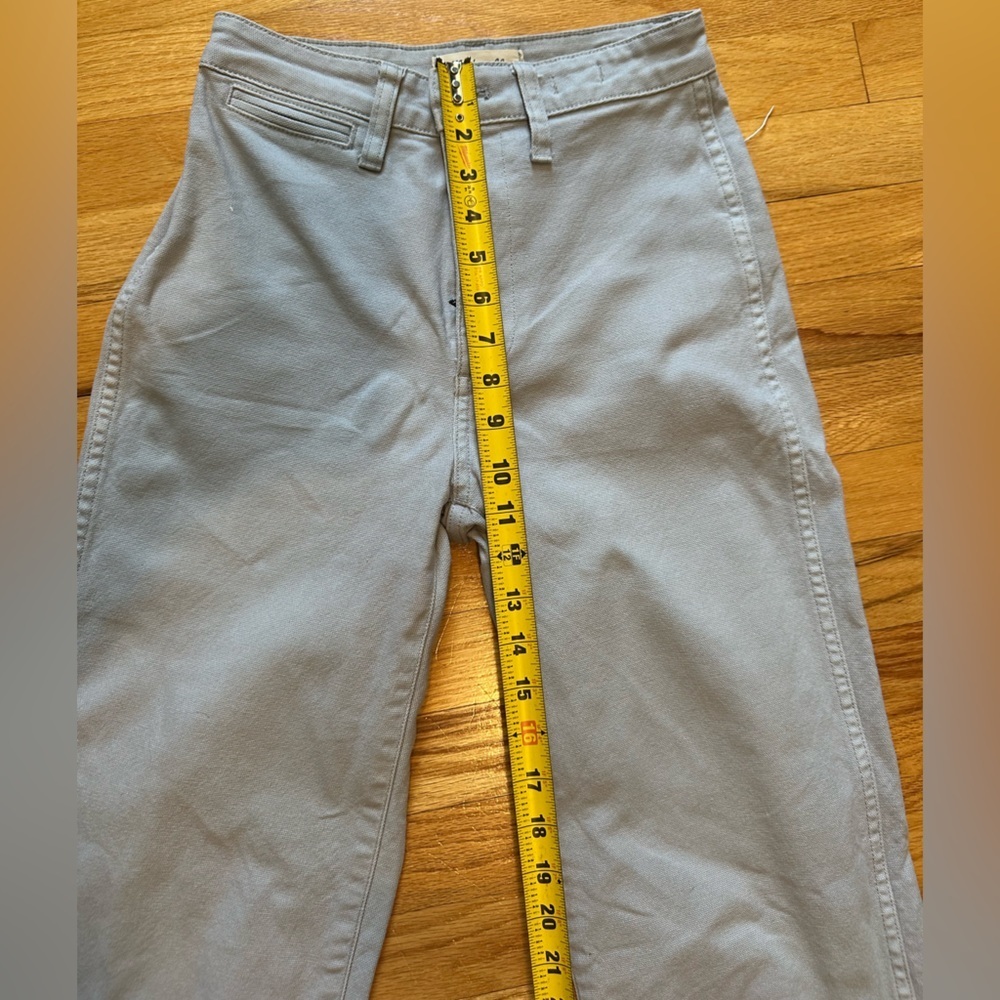 Madewell Slim Emmett Wide-Leg Crop Pants in Dusty Pool size 23 - Picture 8 of 14